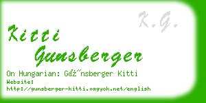 kitti gunsberger business card